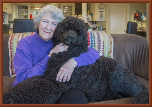 Julie Congratulates Bernie
 on His Westminster Best of Breed Win